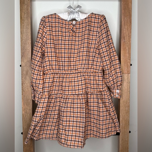 Copper Key Girls Plaid Long-Sleeve Dress Size 4 - Picture 2 of 4